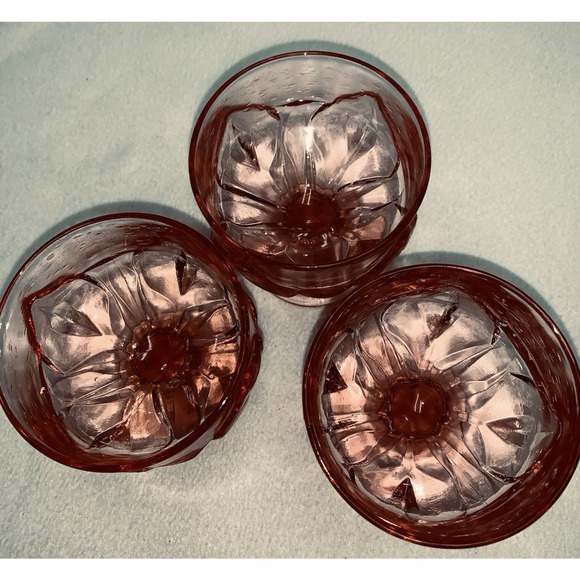 Lot of 3 Tiffin Franciscan Glass Pink Cabaret Champagne Sherbet 4.5" Tall Tulip - Picture 9 of 11